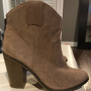 Western taupe booties